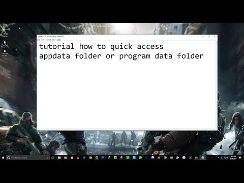 how to access programdata folder